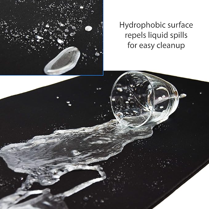 Gaming Mouse Pad Extended 36 inch | 36x12x0.20 Extra Thick | Black | Stitched