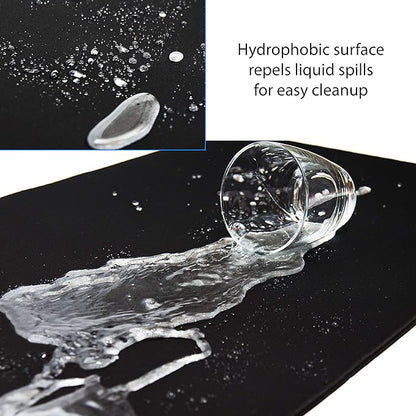 Gaming Mouse Pad Extended 36 inch | 36x12x0.20 Extra Thick | Black | Stitched