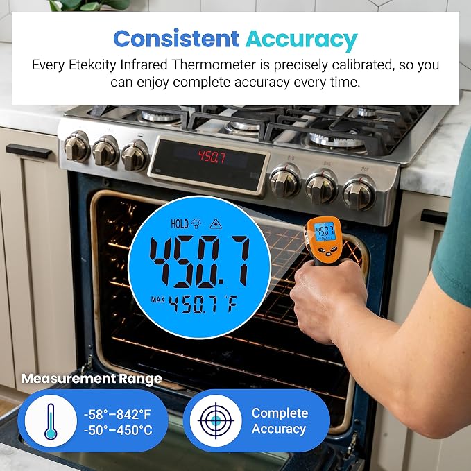 Etekcity Infrared Temperature Thermometer Gun, Laser Food Temp Gun