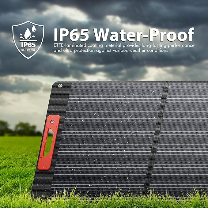 240W Portable Solar Panels for Power Station, Solar Angle Guide,