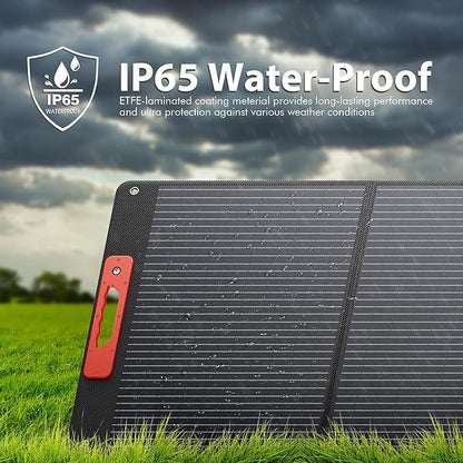 240W Portable Solar Panels for Power Station, Solar Angle Guide,
