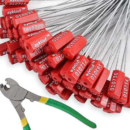240 Pieces Security Cable Seals, Metal Number security tags