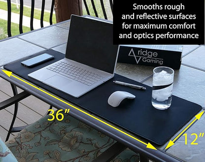 Gaming Mouse Pad Extended 36 inch | 36x12x0.20 Extra Thick | Black | Stitched