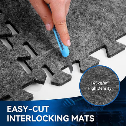 20 Pcs Sound Absorbing Interlocking Floor Mats Pads, Non-Slip Anti Vibration