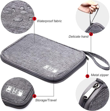 SELLYFELLY Travel Electronics Organizer Portable Cable Organizer Bag