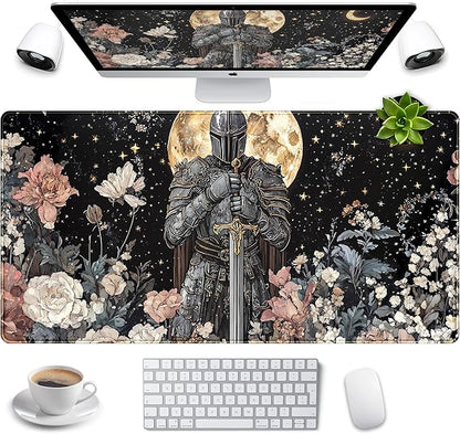 Cute Vintage Floral Mouse Pad Warrior Gaming Desk Mat Retro Flowers Mousepad