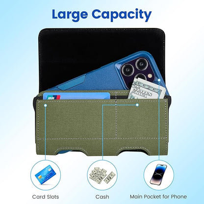 Mopaclle Nylon Phone Holster for iPhone 17 Pro Max, 17 Air, iPhone 16 Pro Max