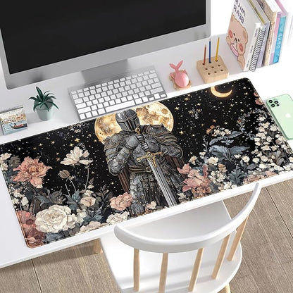 Cute Vintage Floral Mouse Pad Warrior Gaming Desk Mat Retro Flowers Mousepad
