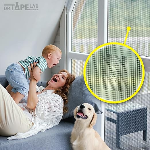 Grey Window Screen Repair Tape, 2 in X 15 FT, Screen Repair Kit