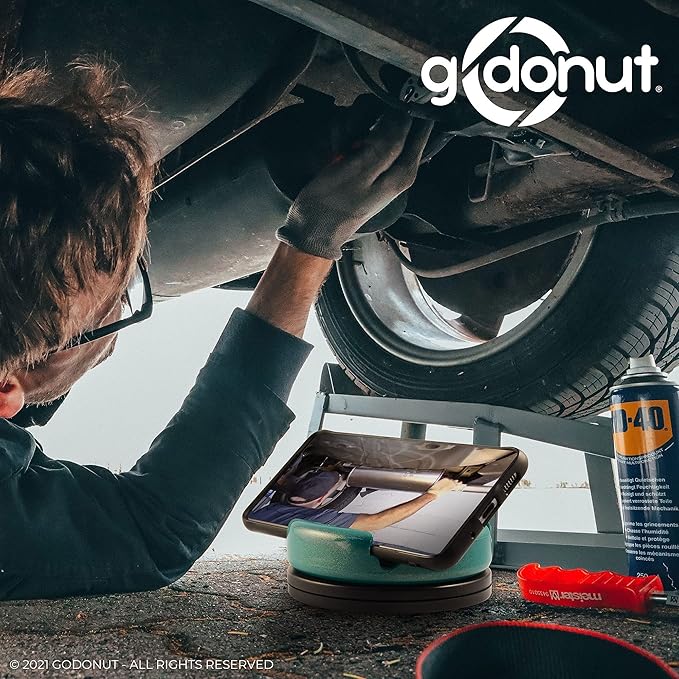 GoDonut – Phone Stand 360 Swivel – Cell Phone Holder + iPad Stand Desk Organizer