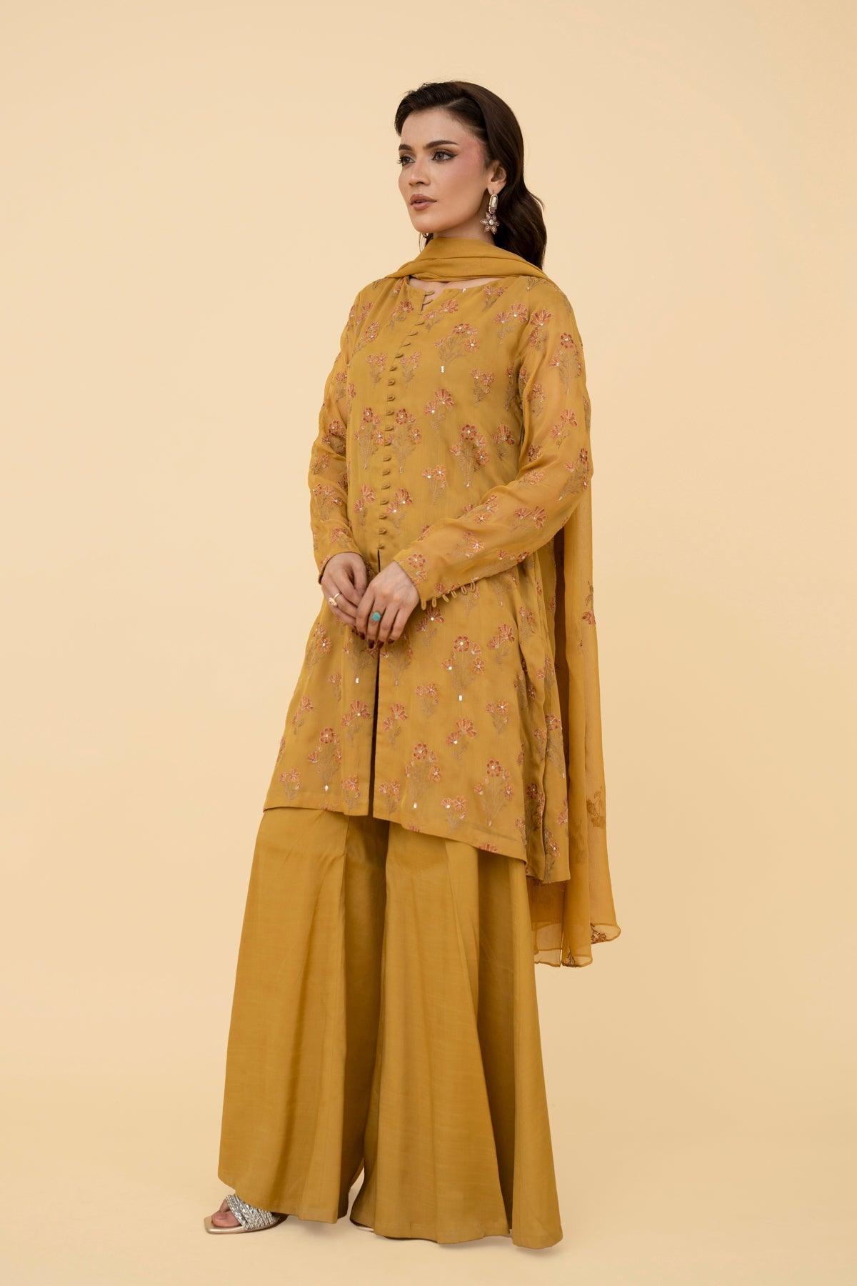 EMBROIDERED & EMBELISHED CHIFFON 3 PCS (UNSTITCHED)